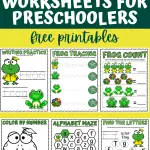 FROG WORKSHEETS FOR PRESCHOOLERS