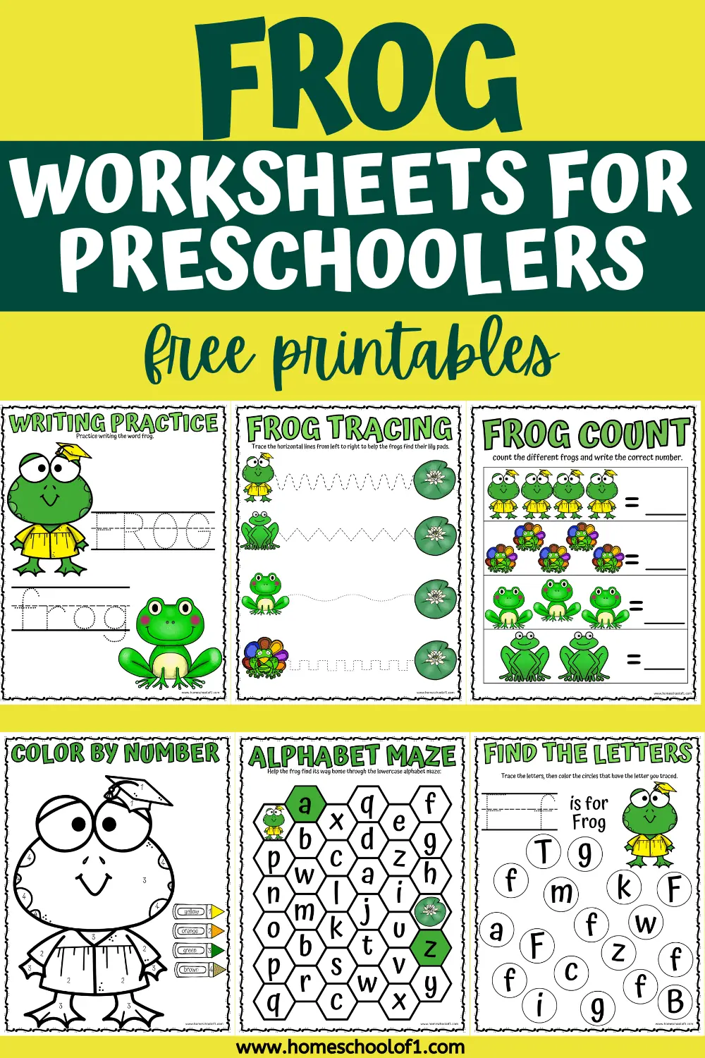 FROG WORKSHEETS FOR PRESCHOOLERS