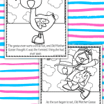 Old Mother Goose coloring pages