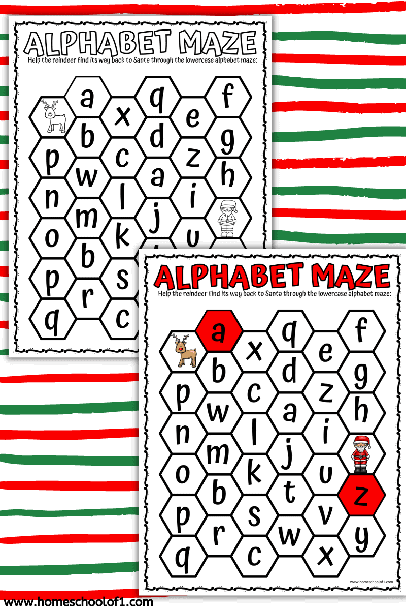 REINDEER ALPHABET MAZE