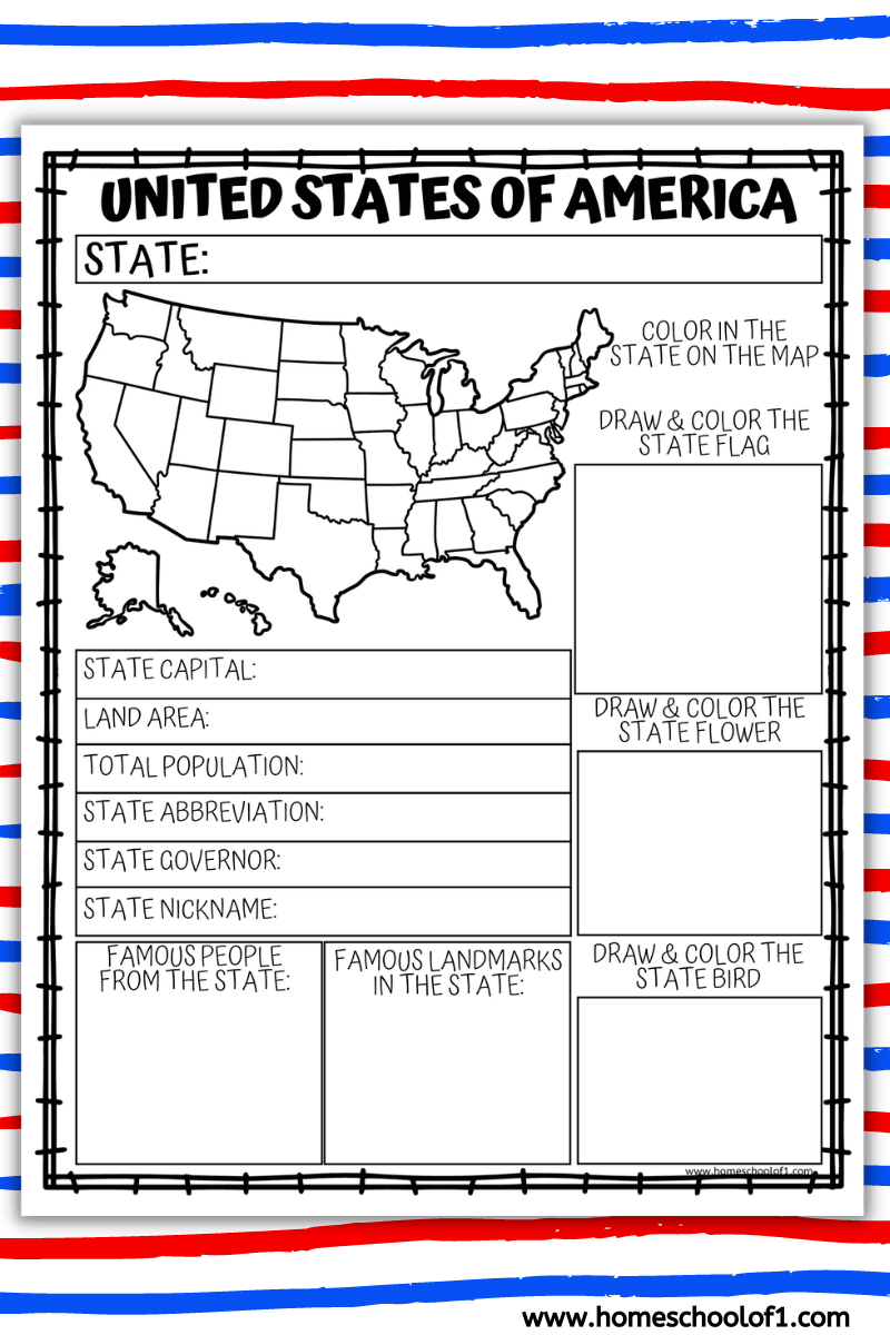 STATE FACT WORKSHEET