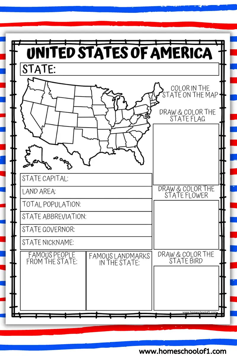 STATE FACT WORKSHEET