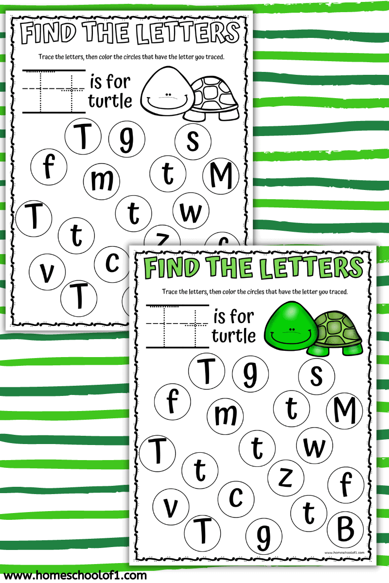 TURTLE FIND THE LETTER T