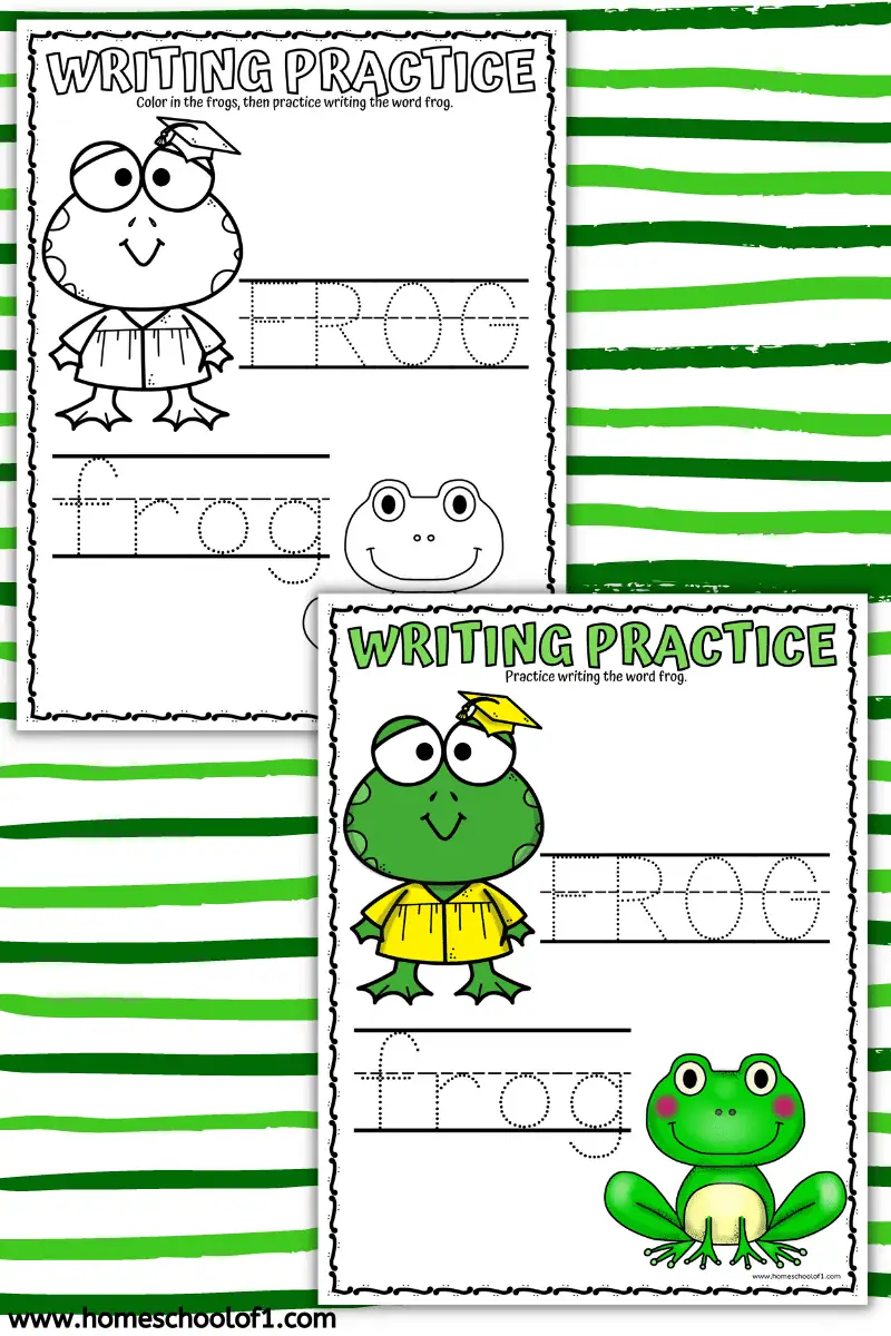 FROG WRITING PRACTICE
