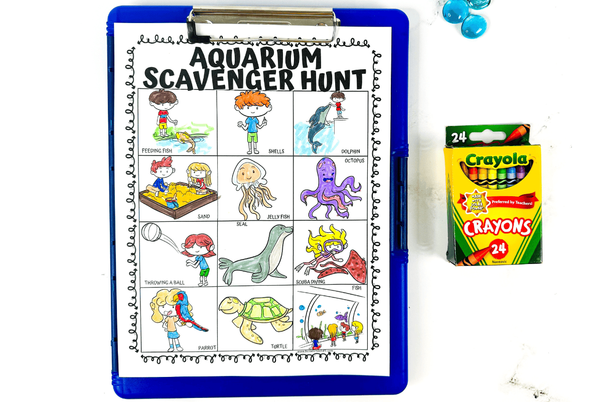 Free Aquarium Scavenger Hunt Printable for Kids