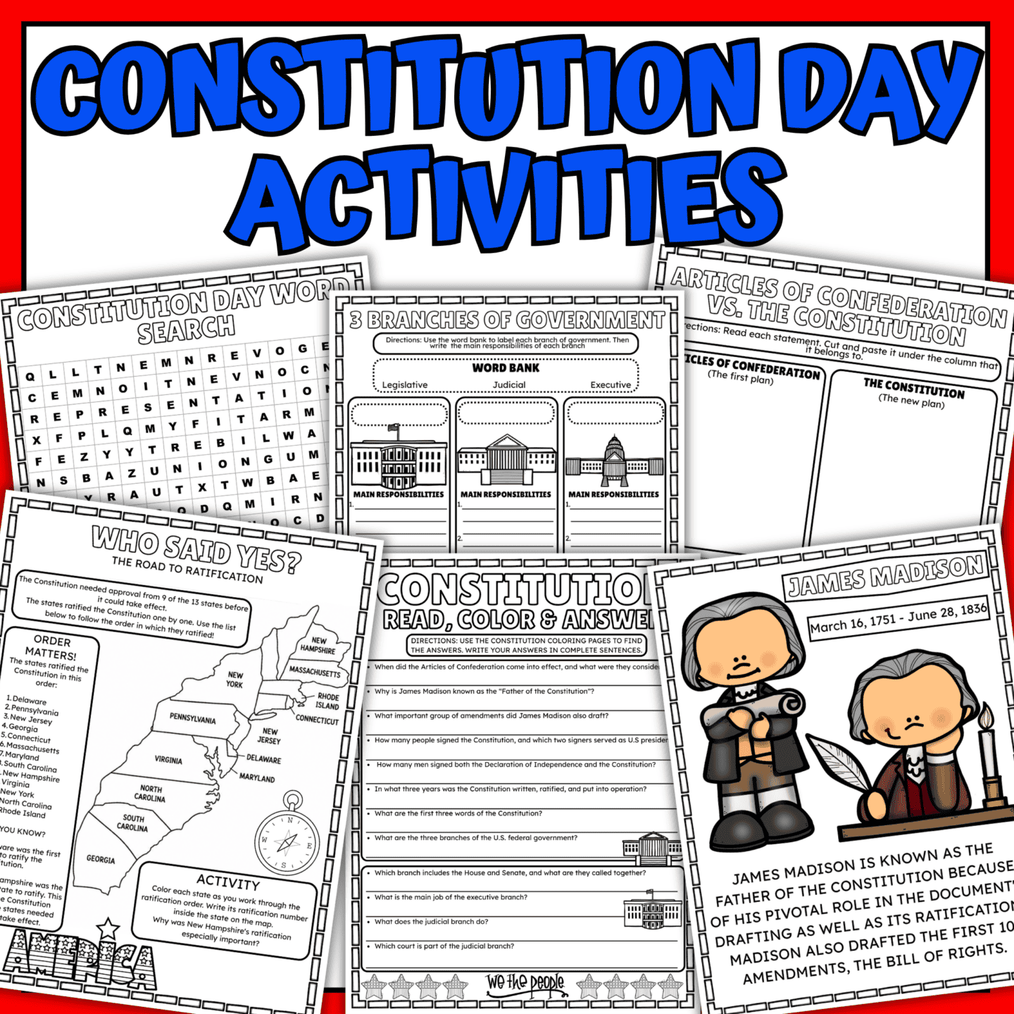 constitution day activities and worksheets