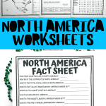 countries of north america worksheets