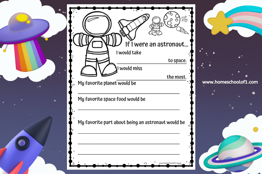 if i were an astronaut writing activity