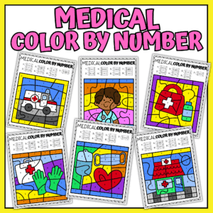 medical-color-by-number-worksheets