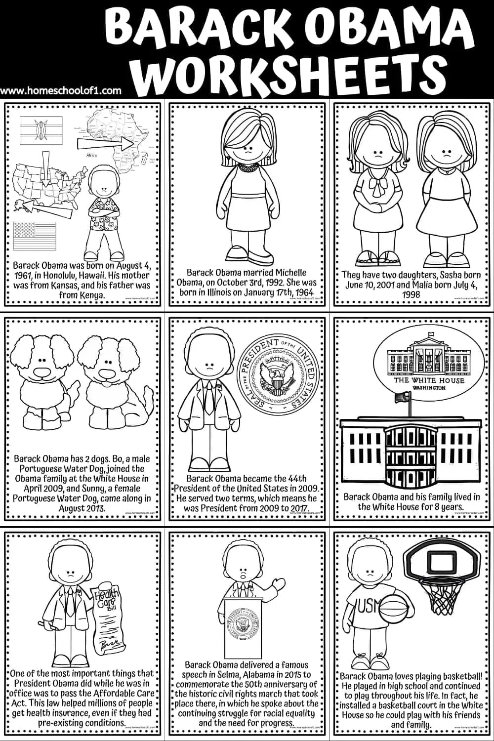 Barack Obama worksheets