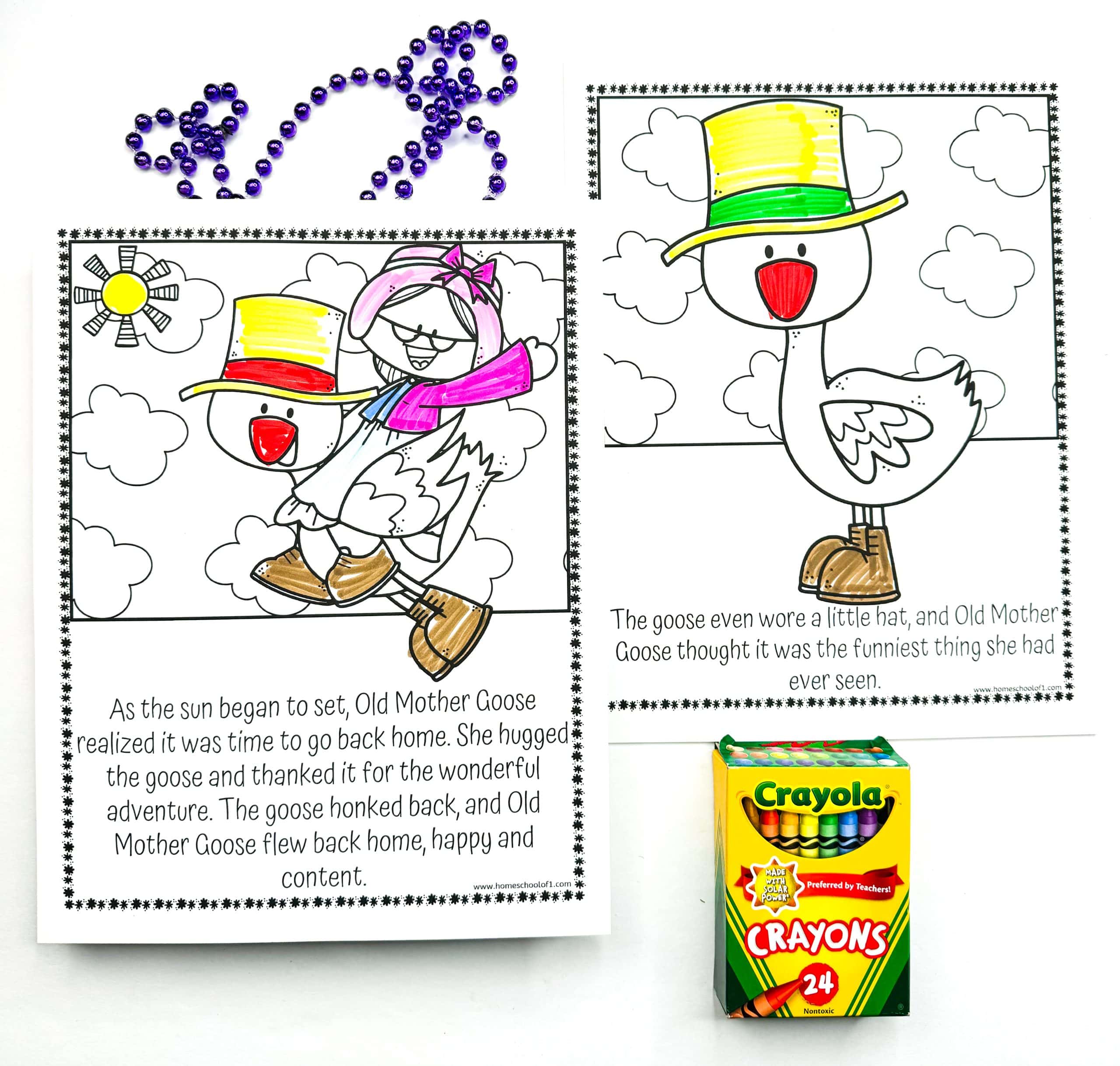old mother goose coloring book