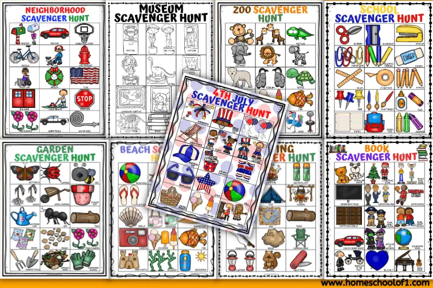 11 Free Summer Scavenger Hunt Printables