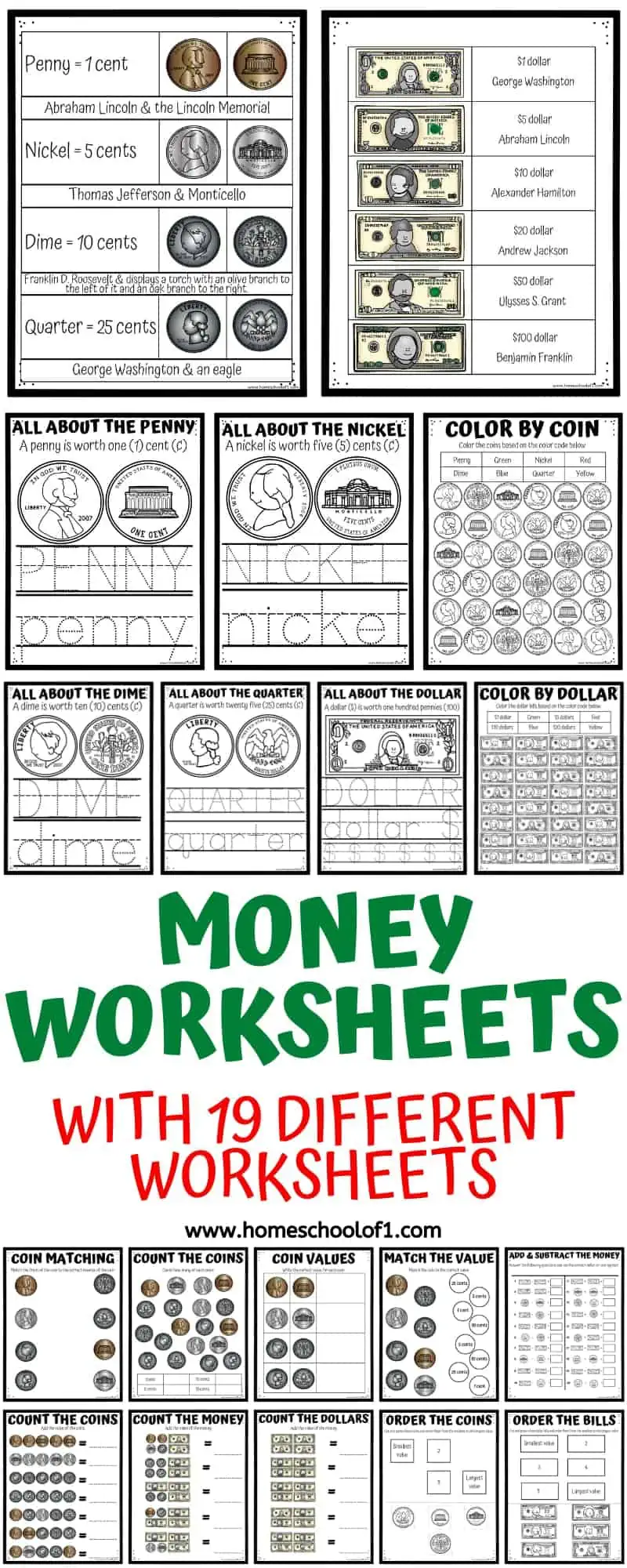 Money worksheets