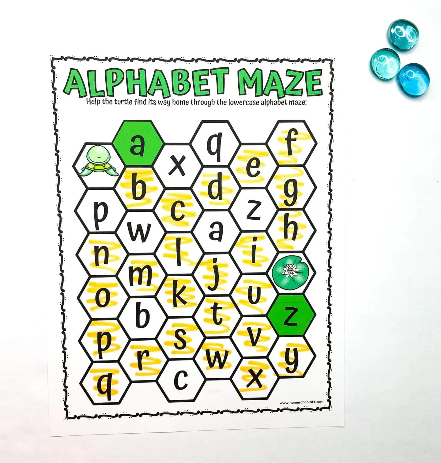 ALPHABET TURTLE MAZE