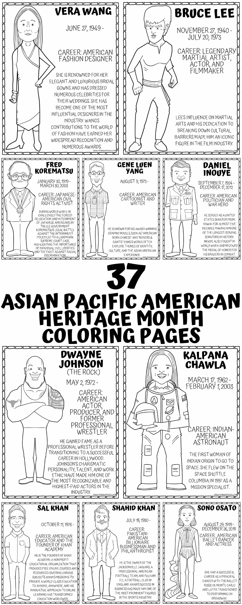 Asian Pacific American Heritage Month coloring pages
