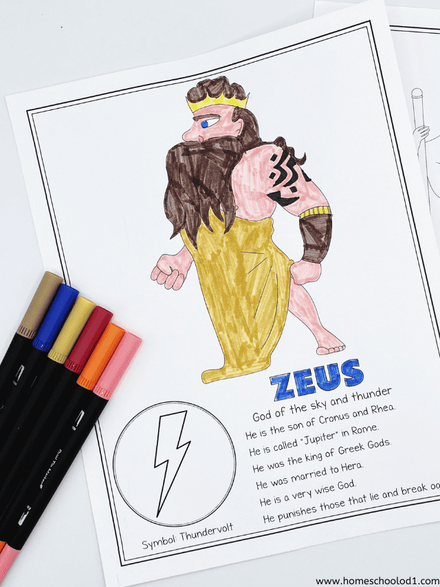 Greek Gods coloring pages