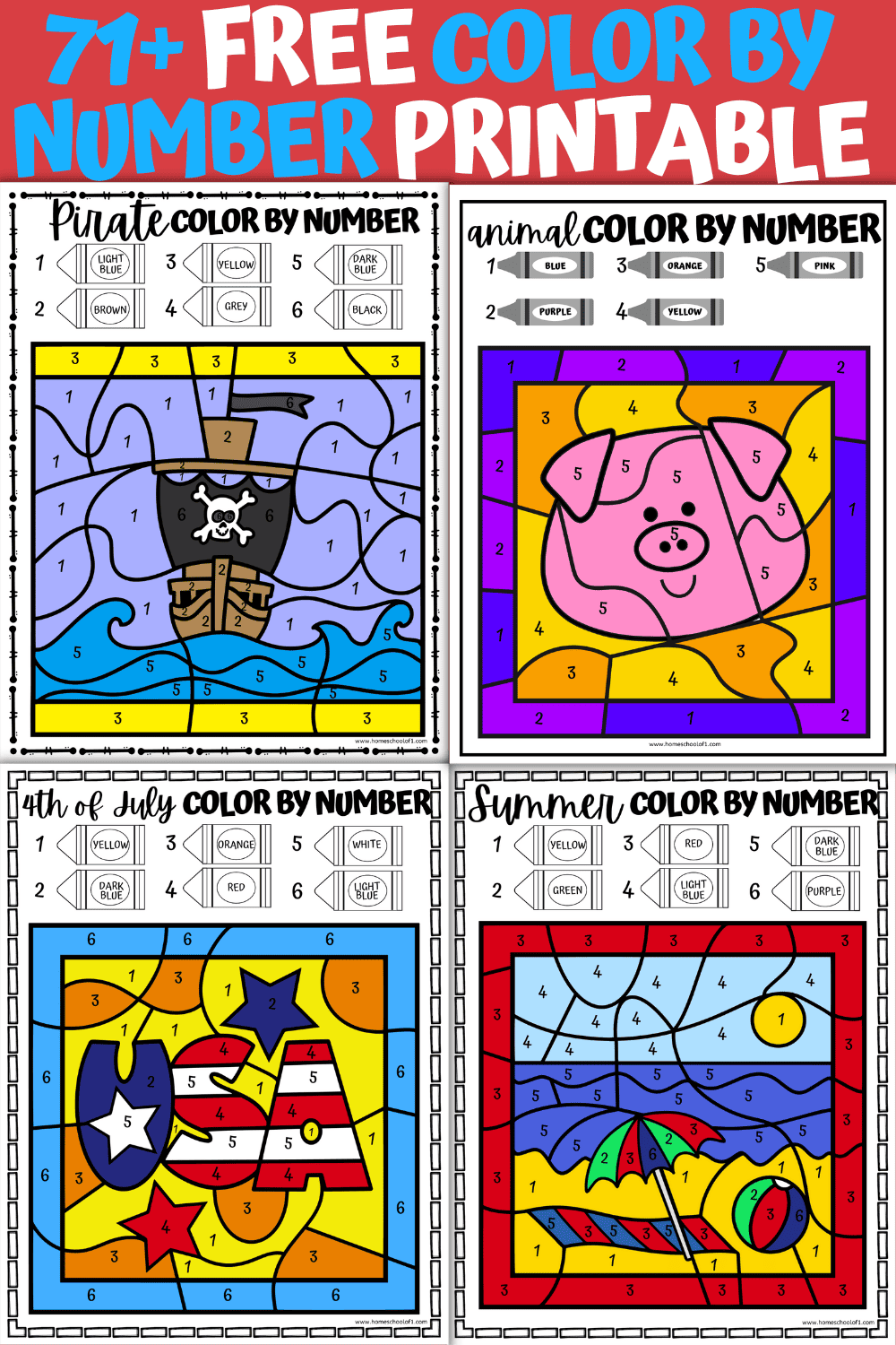 color by number printable