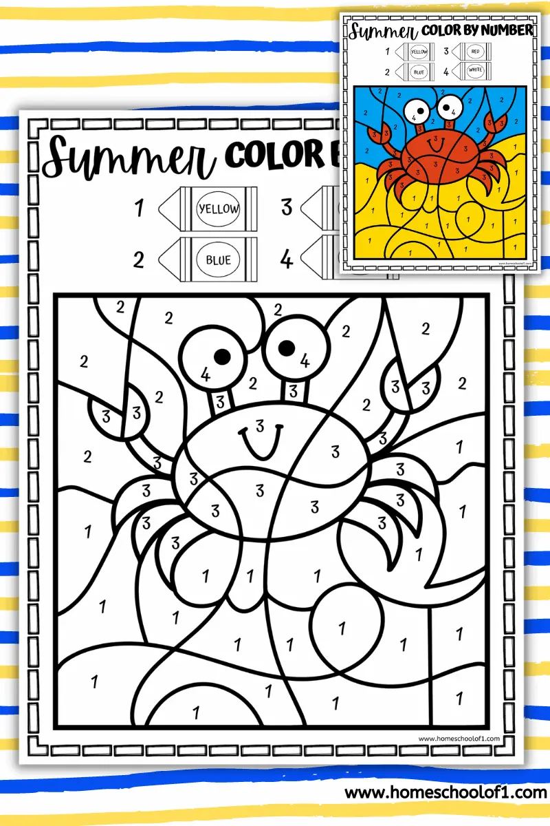 crab color by number