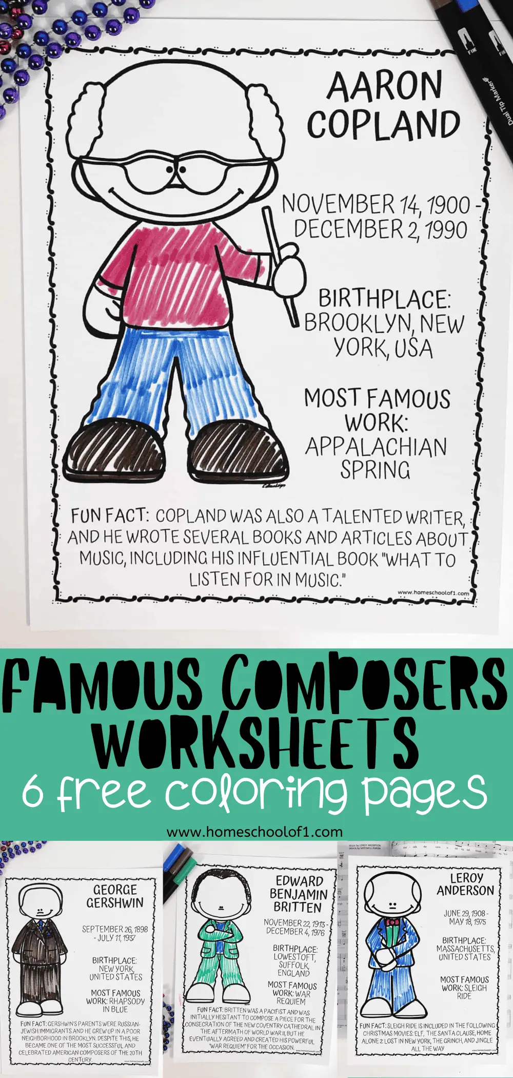 Free Famous Composers Worksheets