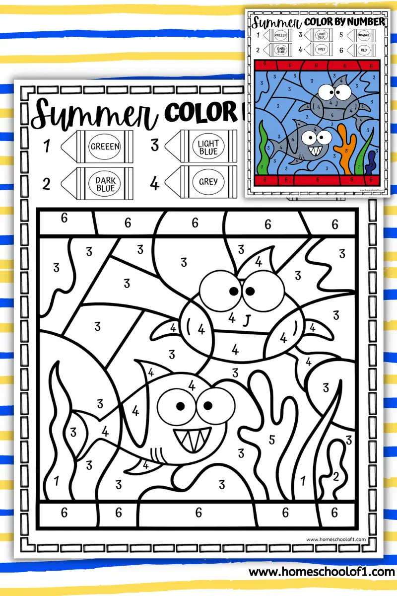 fish color by number