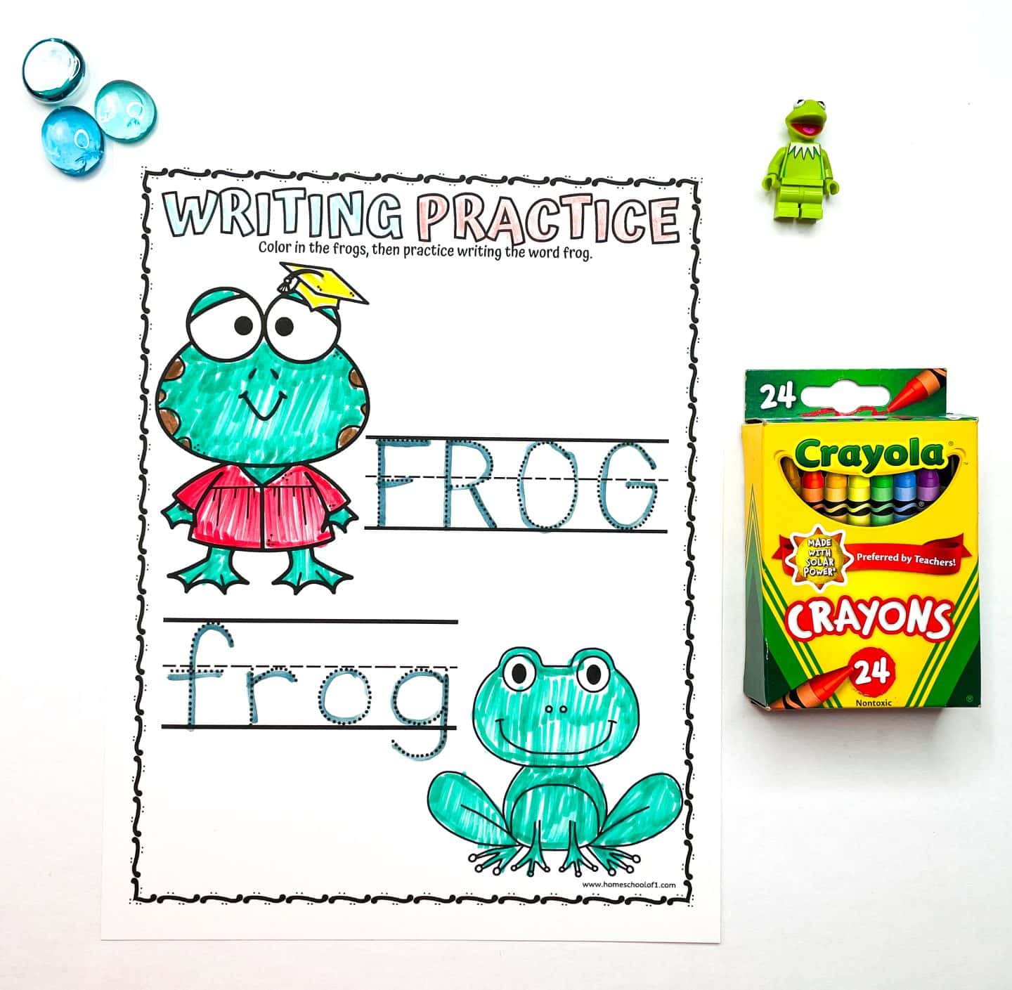 frog writing practice