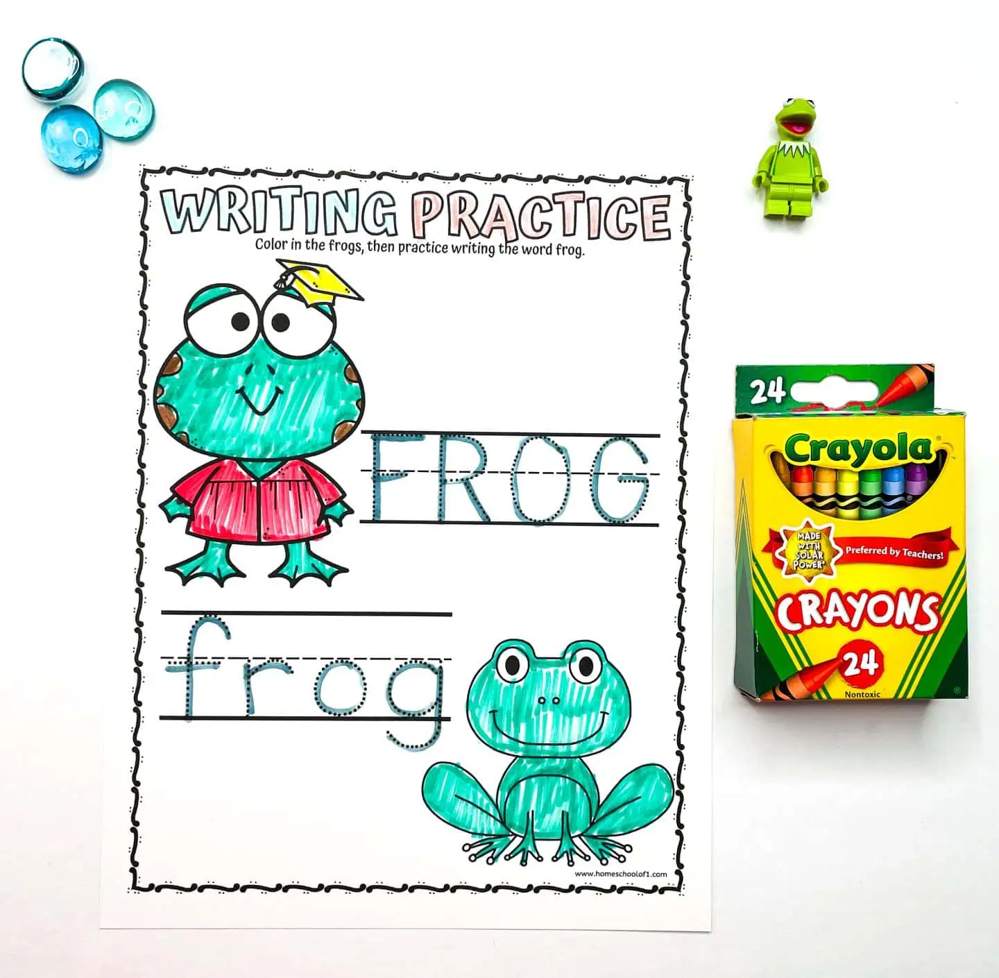 frog writing practice