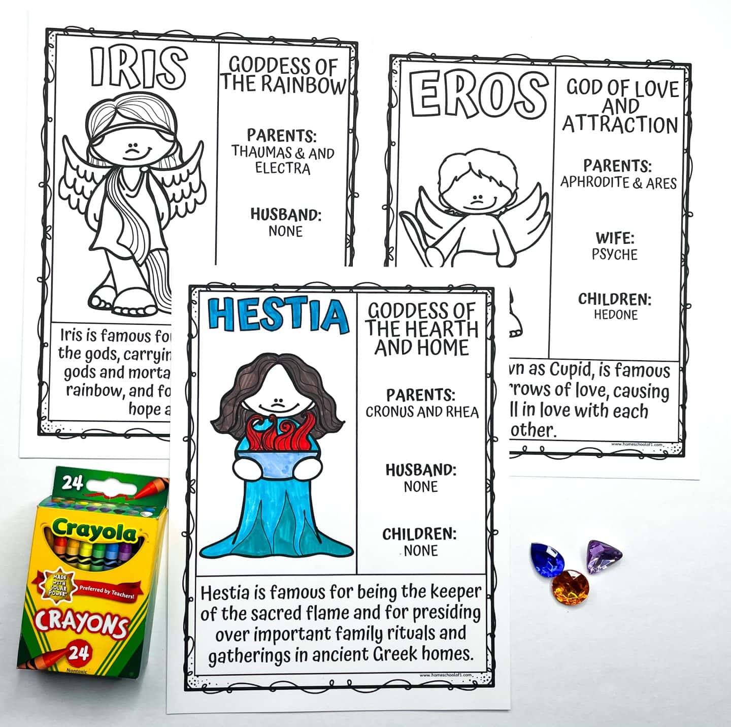 hestia coloring page