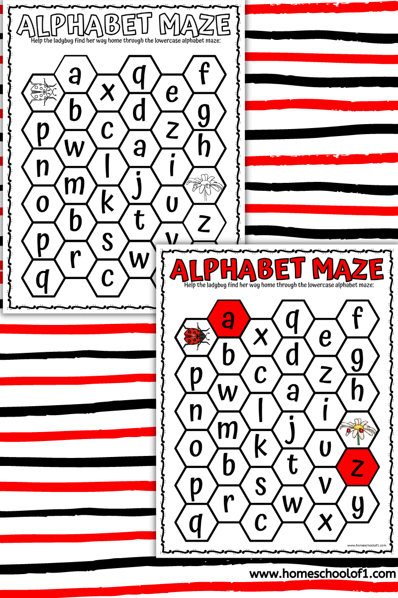 ladybug alphabet maze