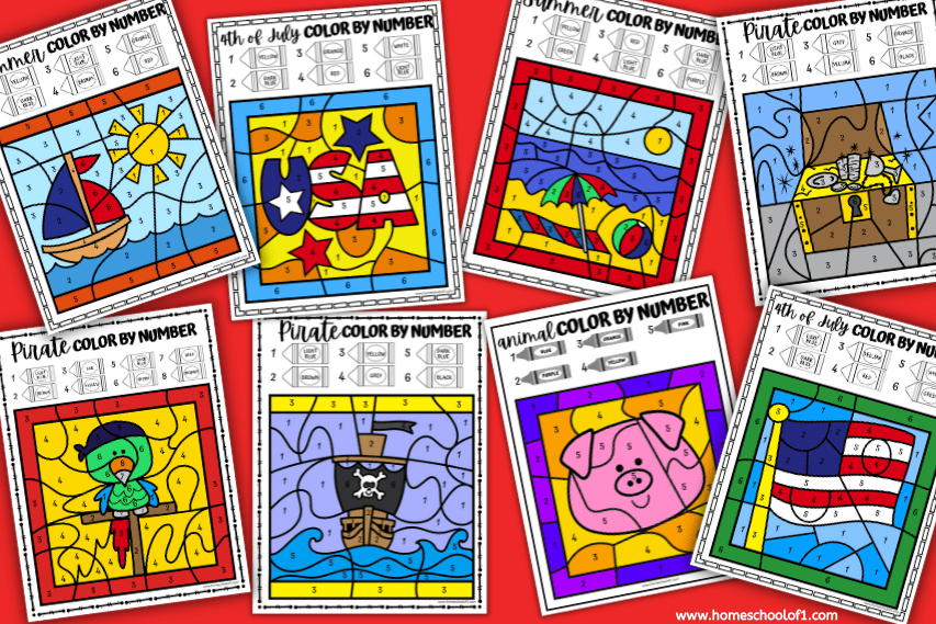 printable color by number