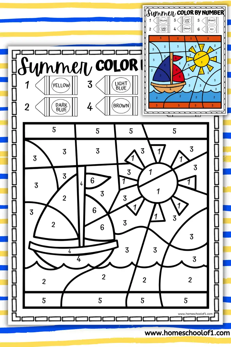 sailing color by number