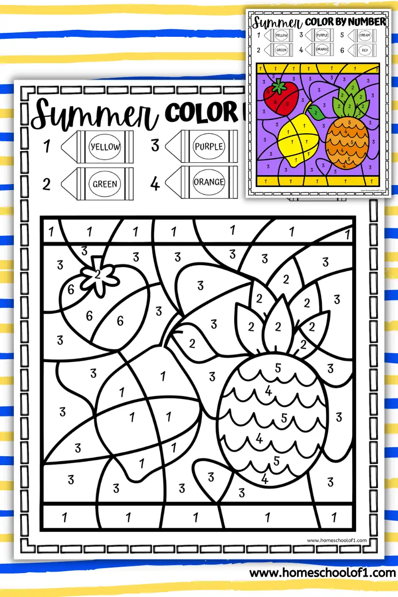 summer fruit color by number