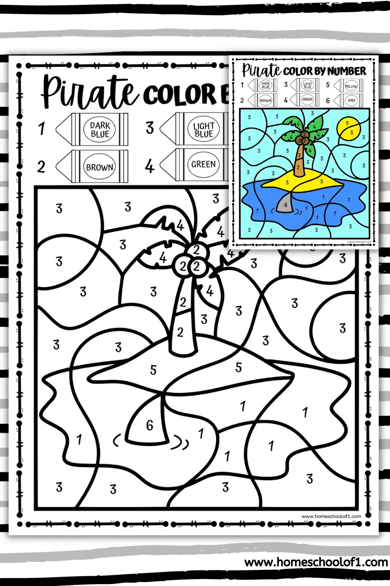 treasure island color by number