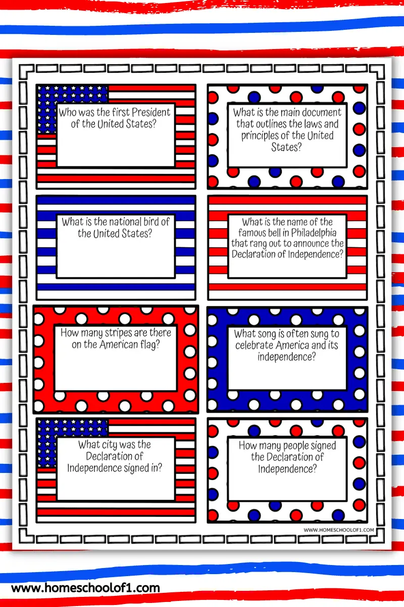 INDEPENDENCE DAY TRIVIA PRINTABLE