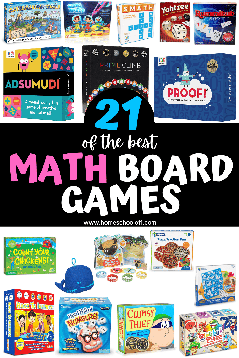 best math board games for kids of all ages