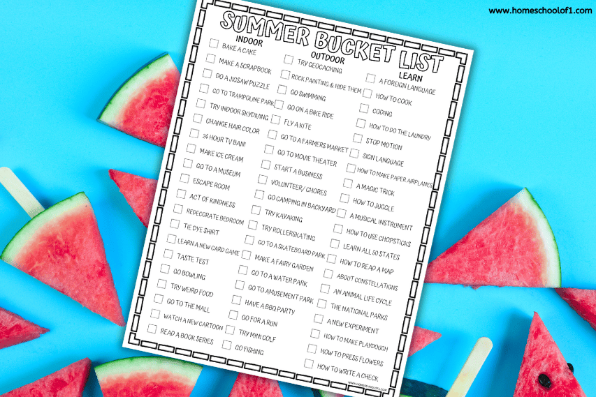 Looking for fun and easy ways to keep your kids busy this summer? This free summer bucket list printable is packed with 60 activity ideas, including outdoor adventures, creative projects, and simple learning goals. It’s a one-page checklist you can hang on the fridge to spark inspiration all season long. Perfect for elementary-aged kids and tweens! Grab your free printable and start planning a summer full of memories and screen-free fun.