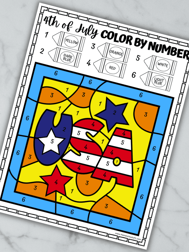 4TH OF JULY COLOR BY NUMBER
