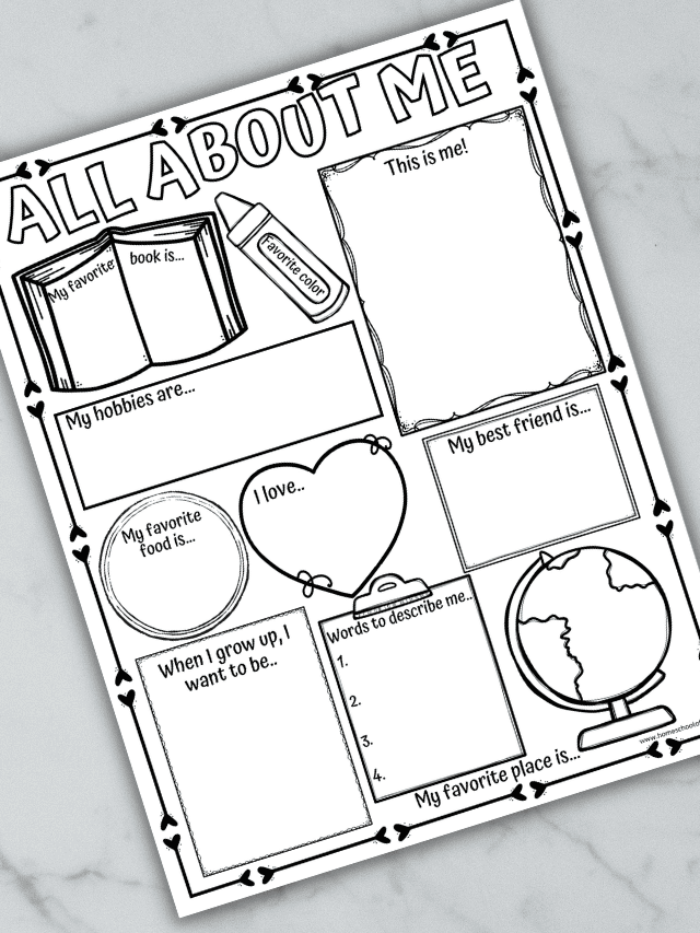 all about me worksheet