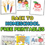 Free back to homeschool printables bundle with fun worksheets, crafts, and coloring activities for the first day.