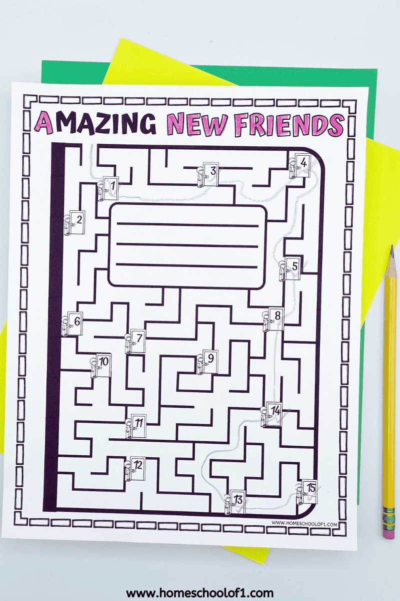 back to school printable maze