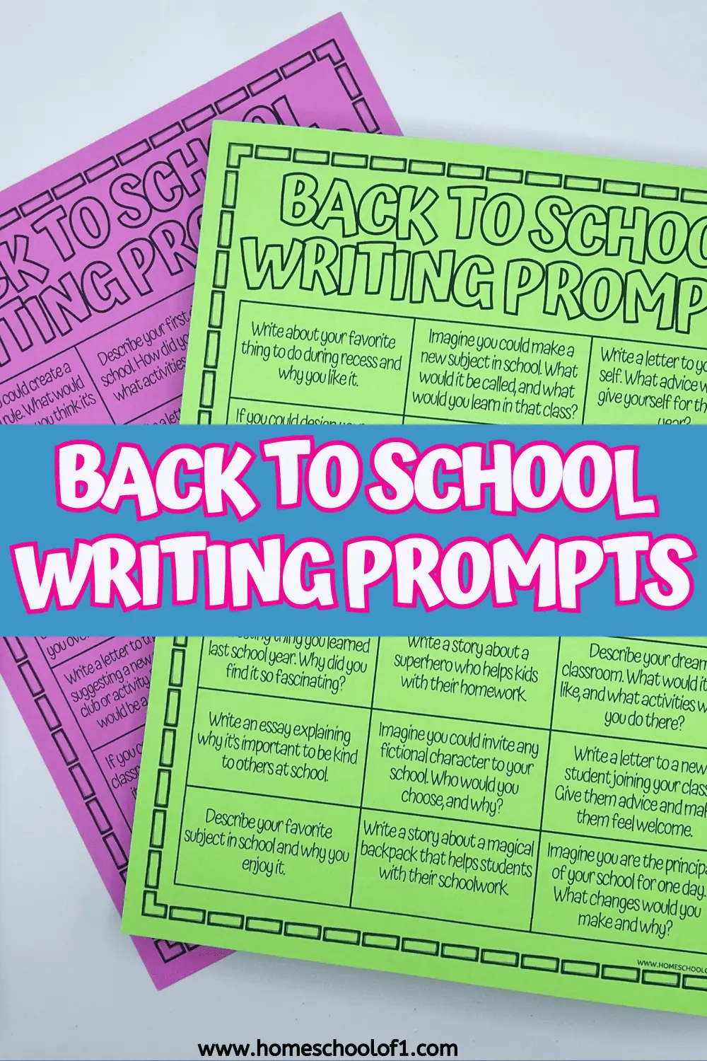 back to school writing prompts