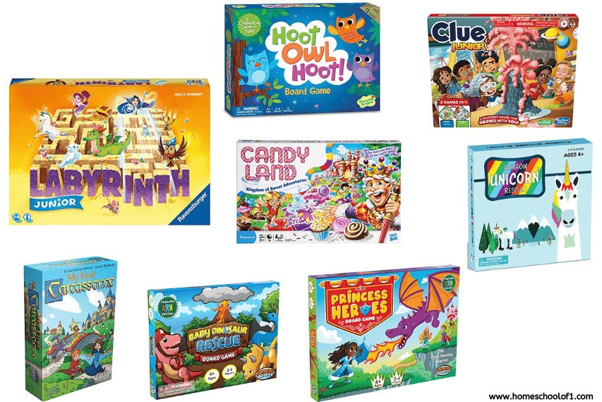 A selection of the best board games for 4 year olds that the whole family will enjoy playing.