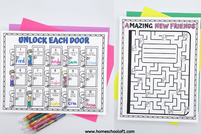 free first day of school maze printable