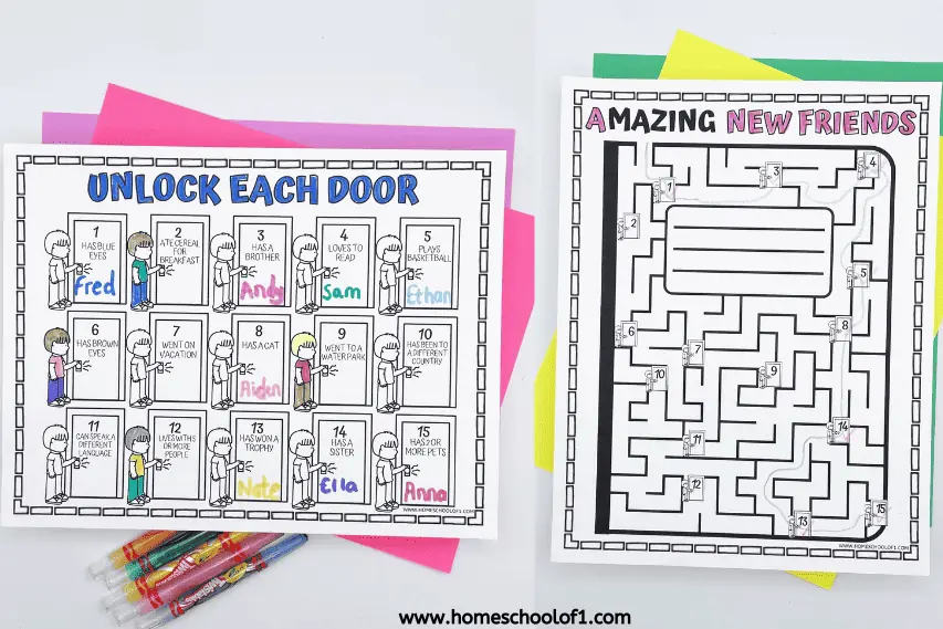 free first day of school maze printable