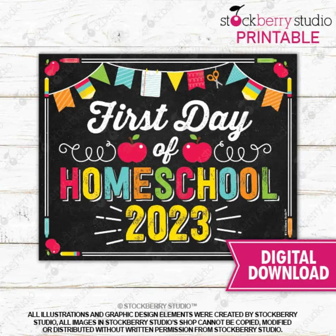 First Day Of Homeschool Printables For Fun