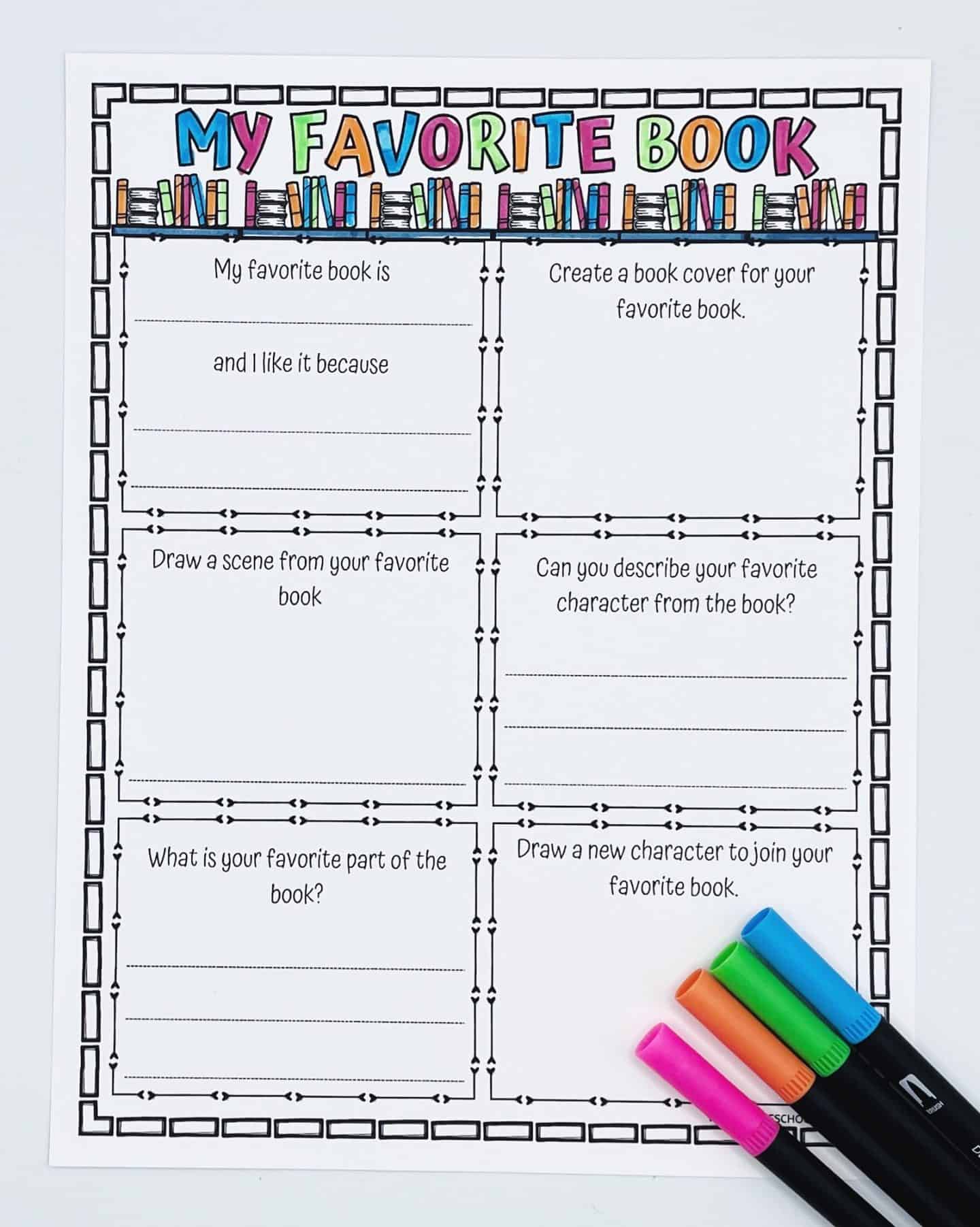 my favorite book printable