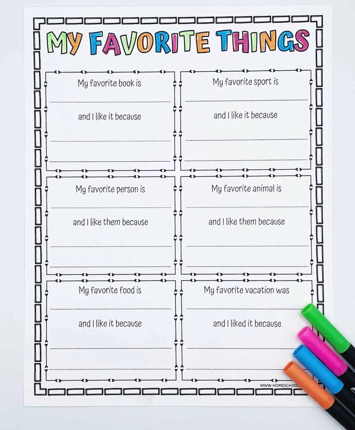 10 My Favorite Things Worksheet Teens Worksheeto Com vrogue.co