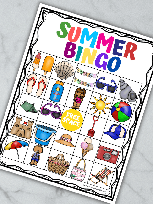 summer bingo free printable