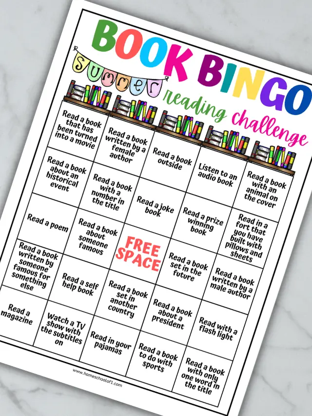Summer Reading Bingo Printable Story