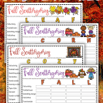 AUTUMN SCATTERGORIES