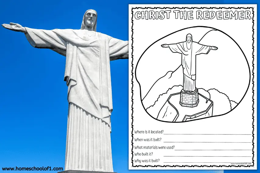 Christ the Redeemer Worksheet & Fun Facts for Kids